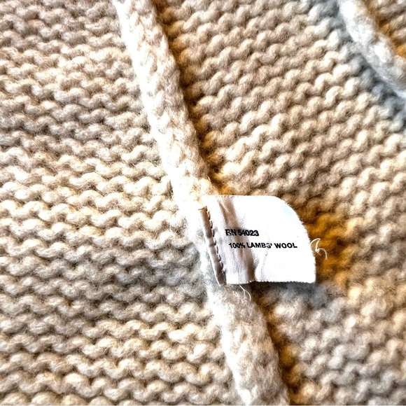 KARIZMA 100% Lamb Wool Cream Knit Poncho Sweater Women Size S/M - Picture 6 of 6